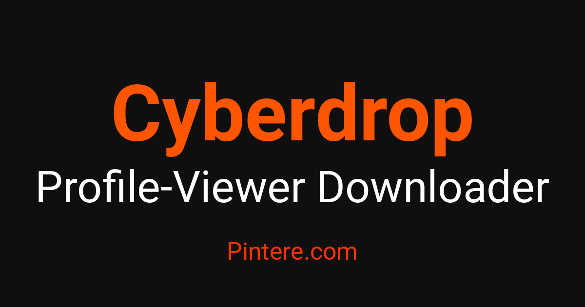 Viewer Drop Cyberdrop Profile Viewer — Discover Profiles Anonymously | Pintere.com ...
