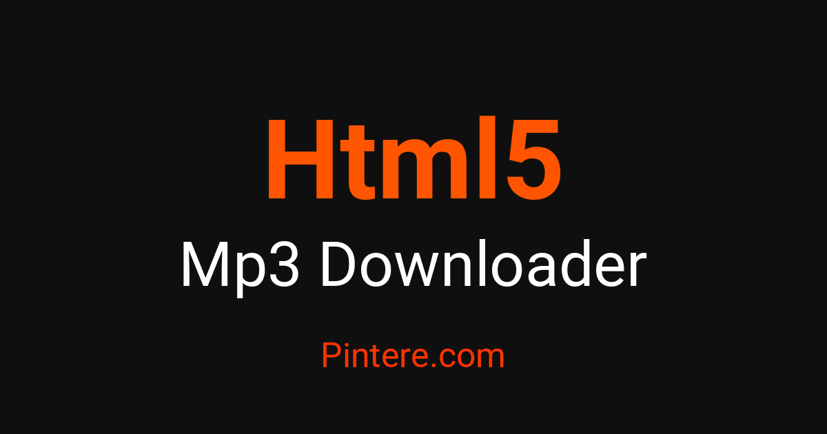Html5 MP3 Downloader — Curate Your Audio Board – Pintere