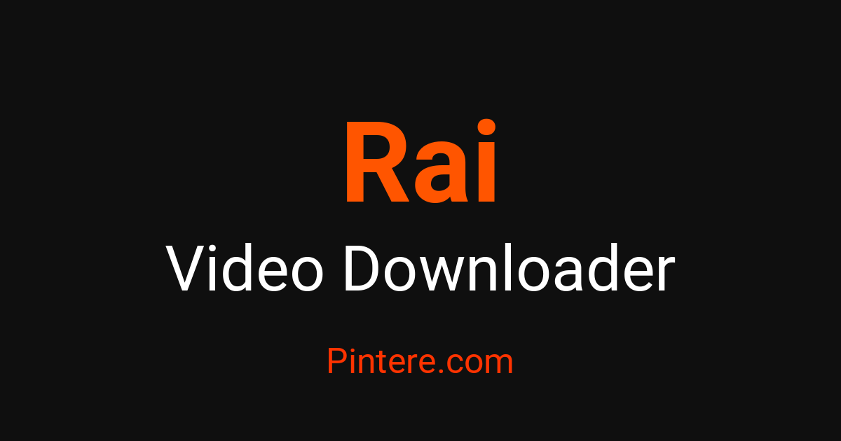 Video Rai Discover & Curate Rai Media — Collect Videos, Photos & Audio on Pintere ...
